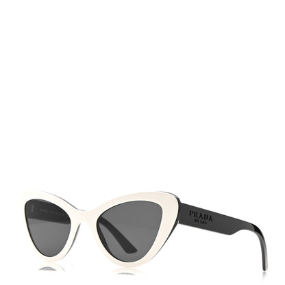 Prada Acetate Sunglasses SPR 13Y White Black 1 of 8