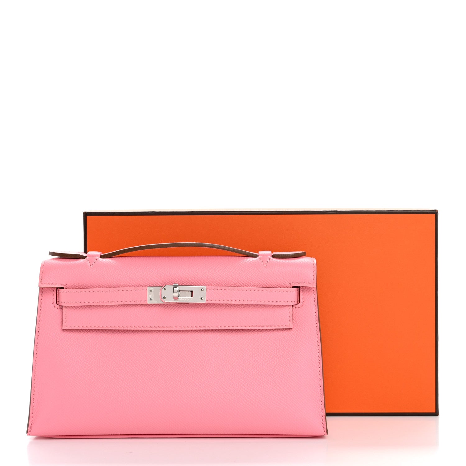 Hermes Epsom Kelly Pochette Clutch Rose Confetti 8 of 8