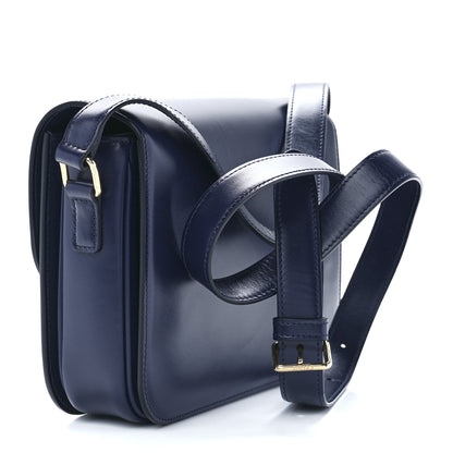 Celine Shiny Calfskin Medium Triomphe Navy Blue 3 of 12
