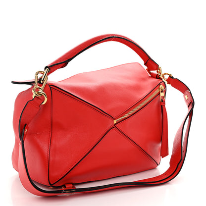 Loewe Calfskin Medium Puzzle Bag Scarlet 3 of 14