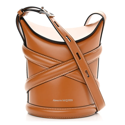 Alexander McQueen Calfskin The Curve Small Shoulder Bag Tan 1 of 8