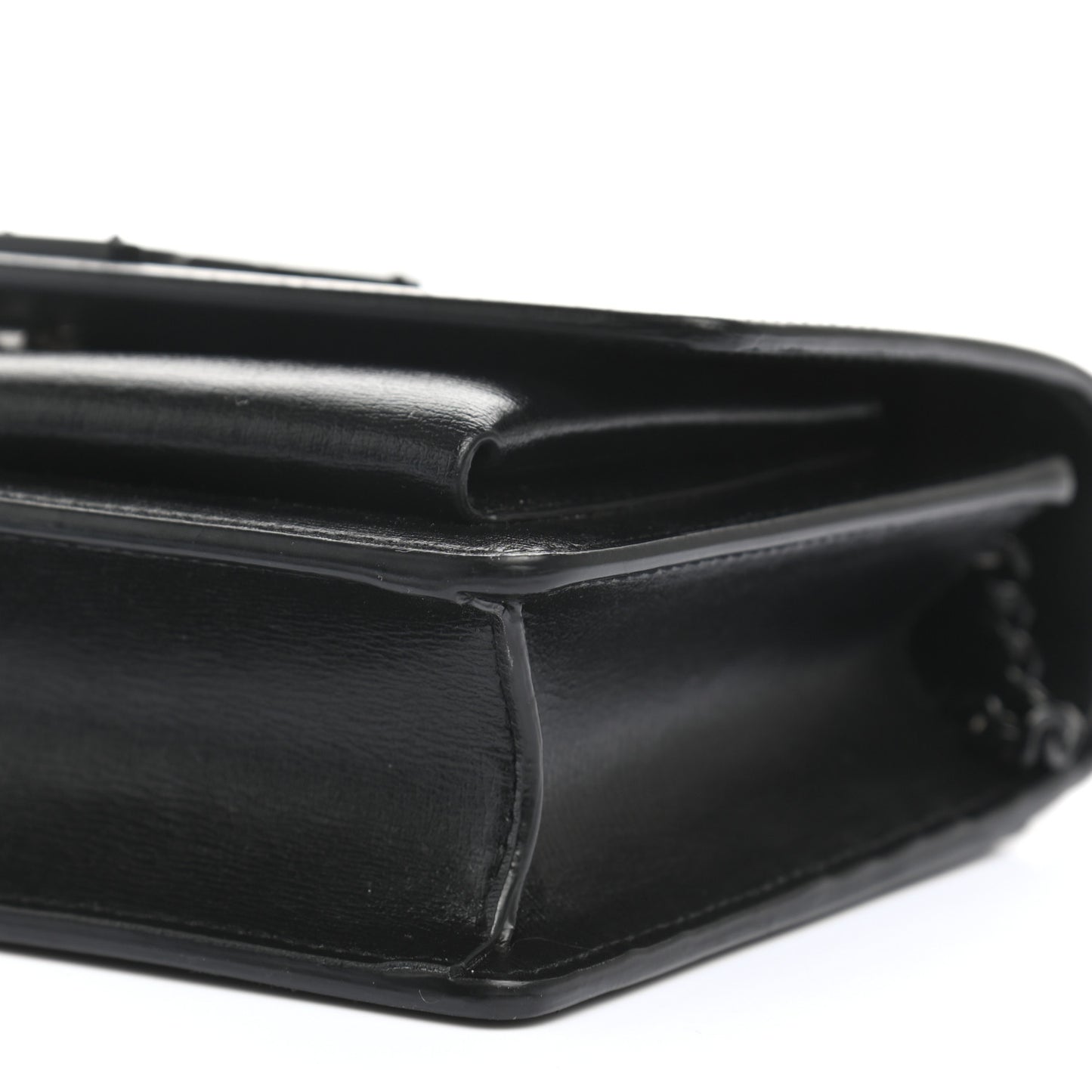 Calfskin Monogram Sunset Chain Wallet Black