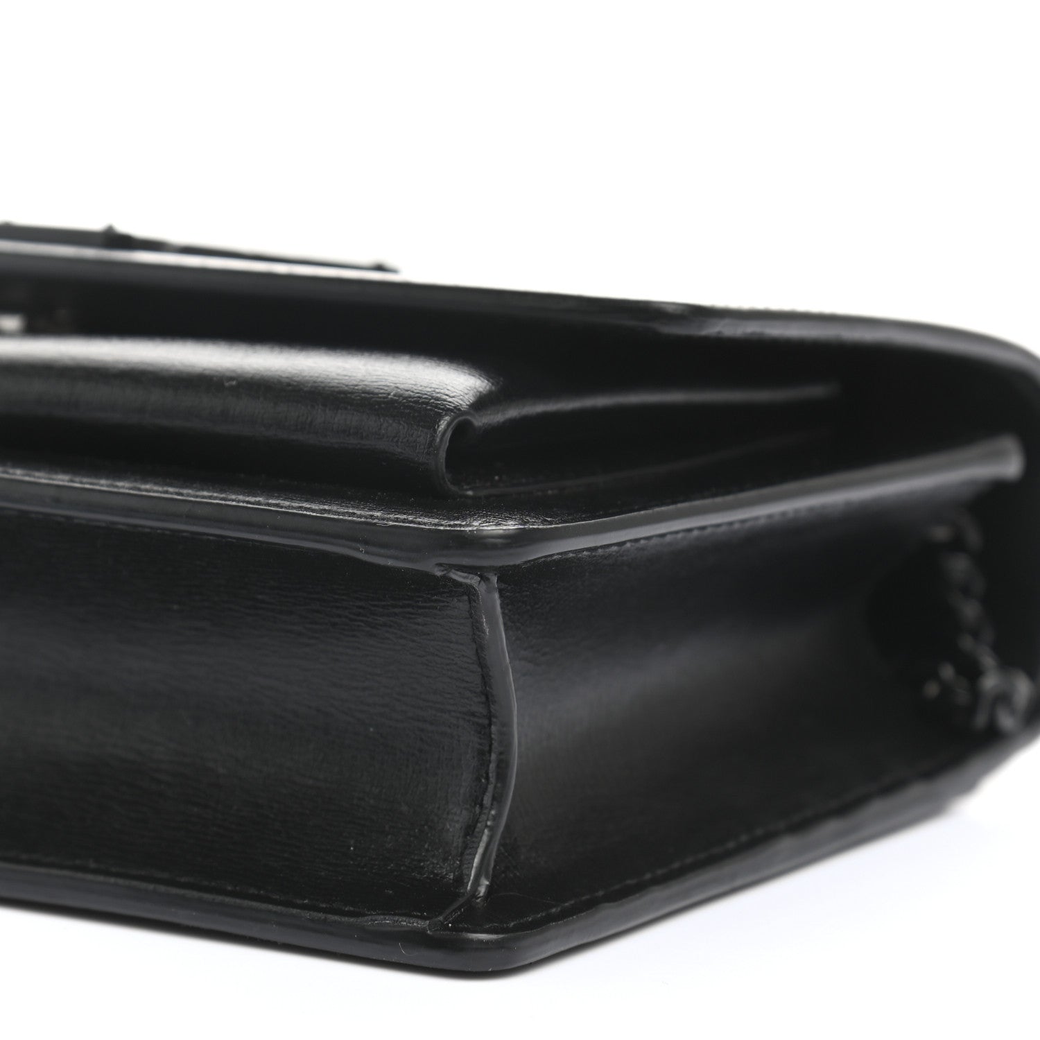 Saint Laurent Calfskin Monogram Sunset Chain Wallet Black 9 of 12