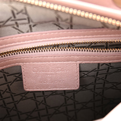 Christian Dior Pearly Lambskin Cannage Medium Lady Dior Lotus 6 of 11