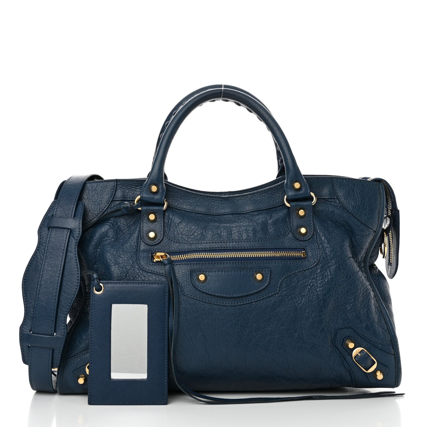 Agneau Classic Gold Hardware City Bleu Profond