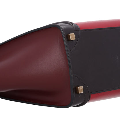 Celine Smooth Calfskin Micro Tri-Color Luggage Micro Red 8 of 9