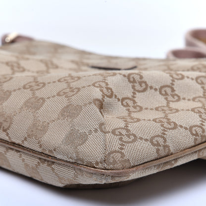 Gucci Monogram Web Small Flat Messenger Crossbody Pink Gold 7 of 11
