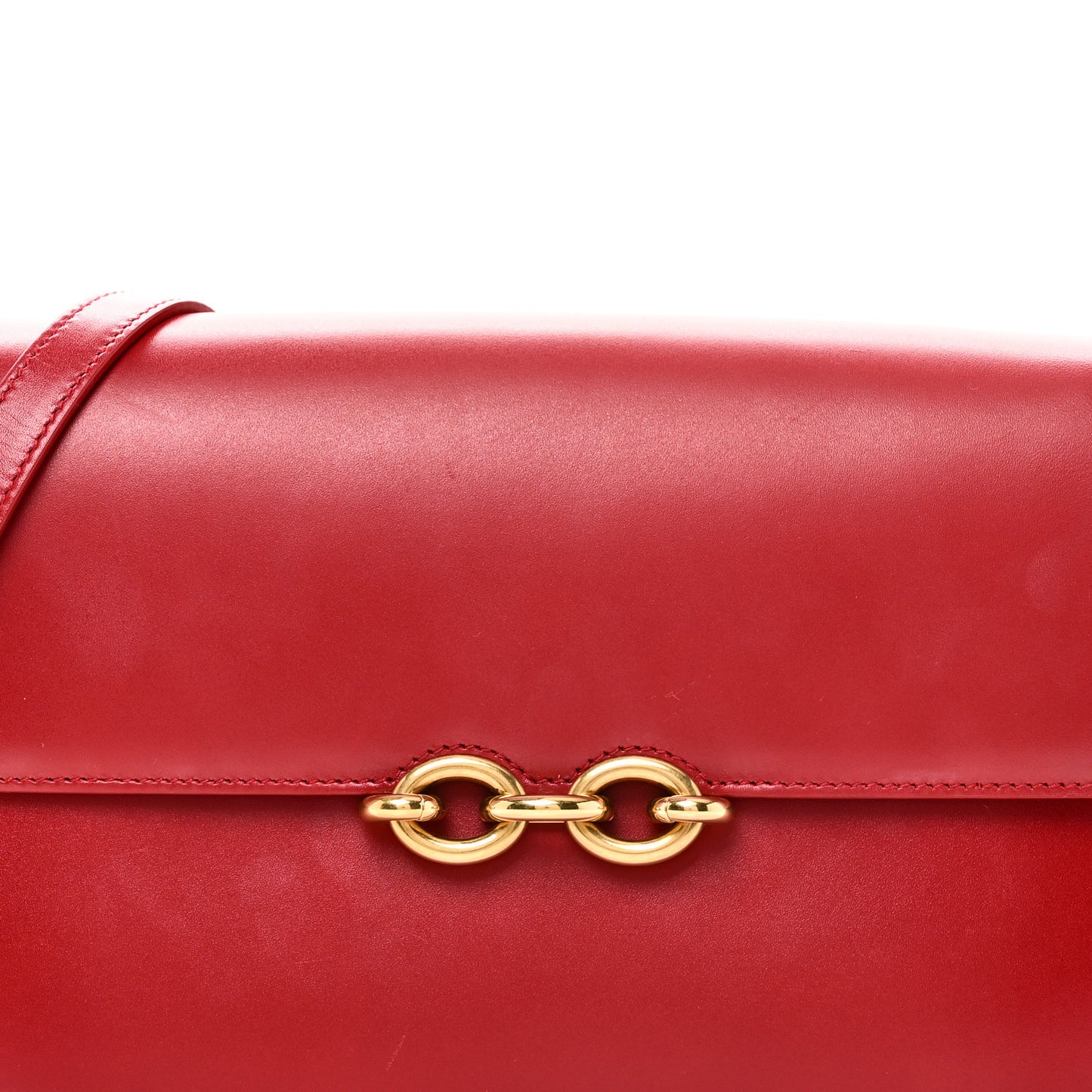 Smooth Calfskin Le Maillon Satchel Rouge Eros