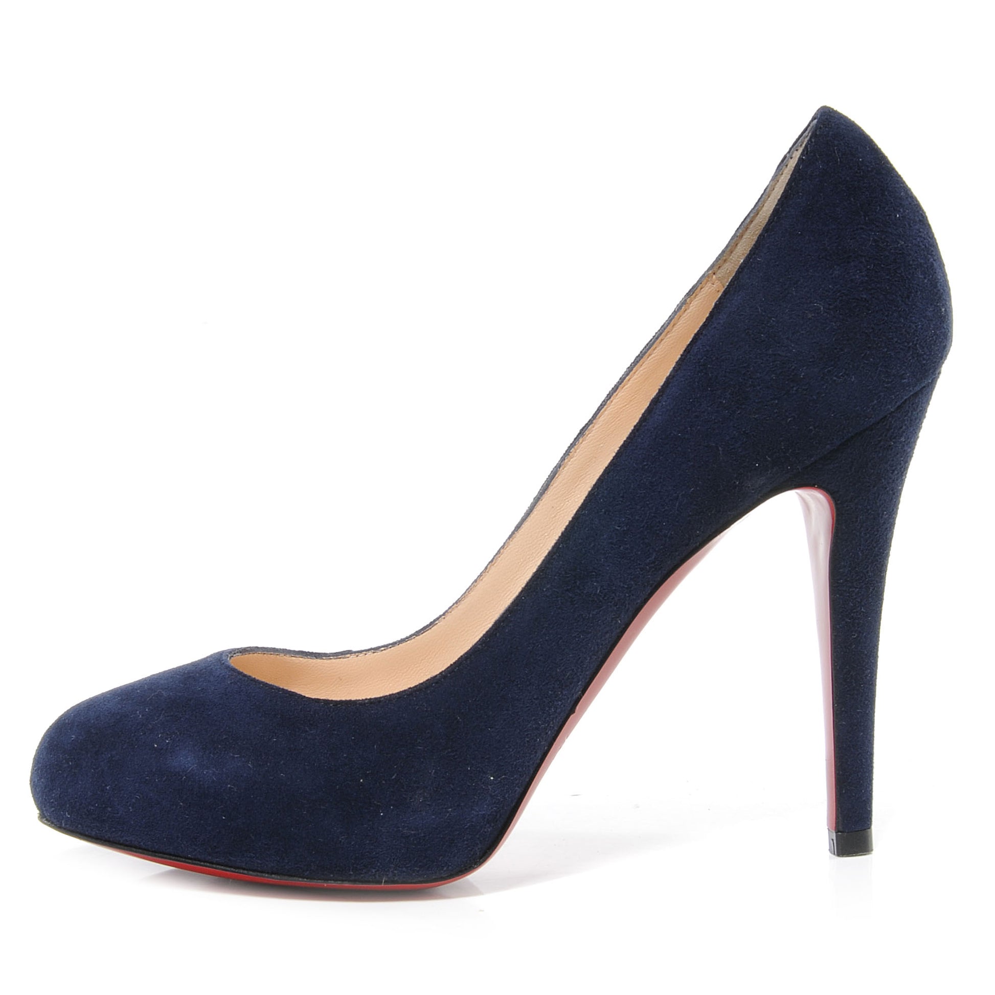 Christian Louboutin Suede Declic 120 Pumps 36 Navy 1 of 6