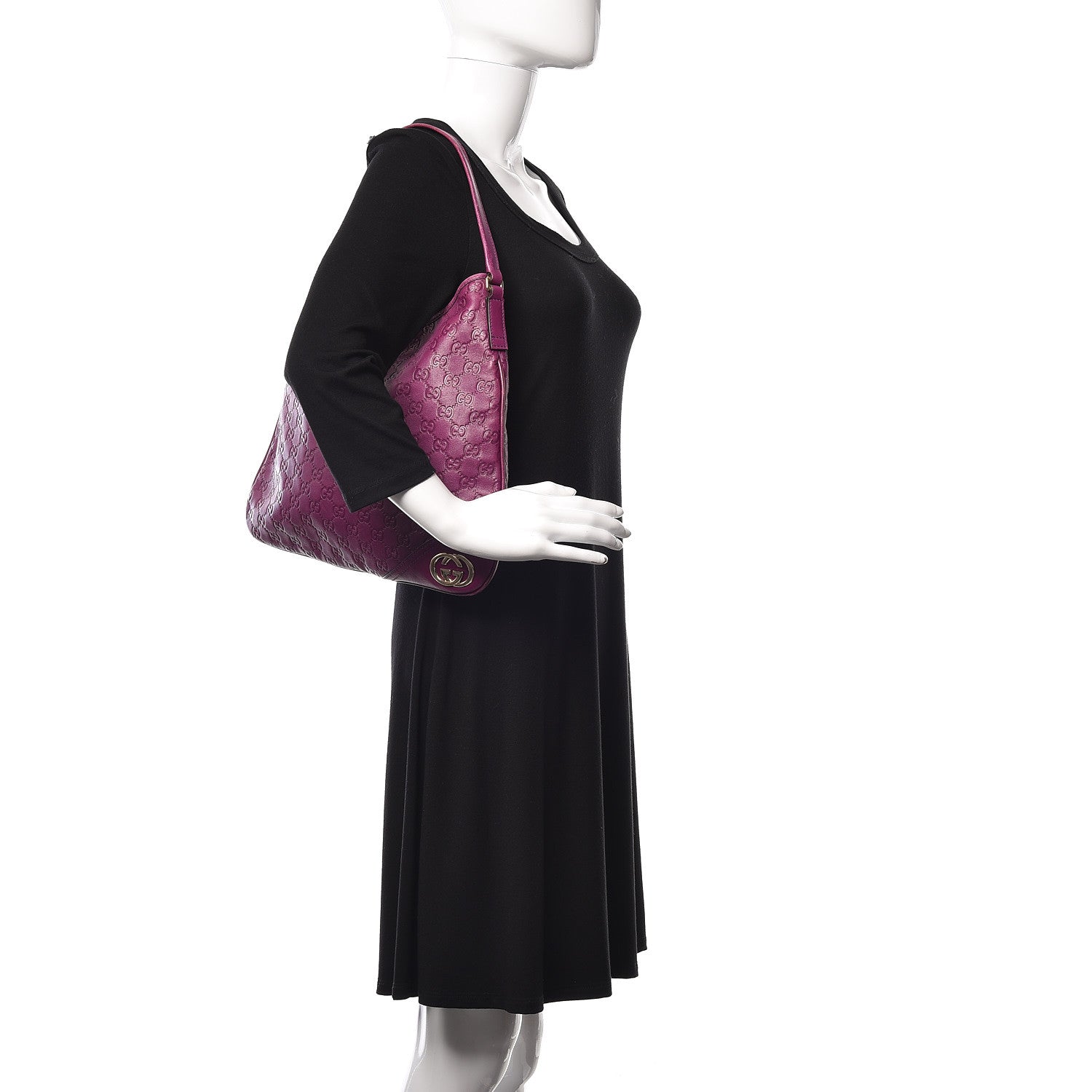 Gucci Guccissima Medium New Britt Hobo Purple 2 of 12