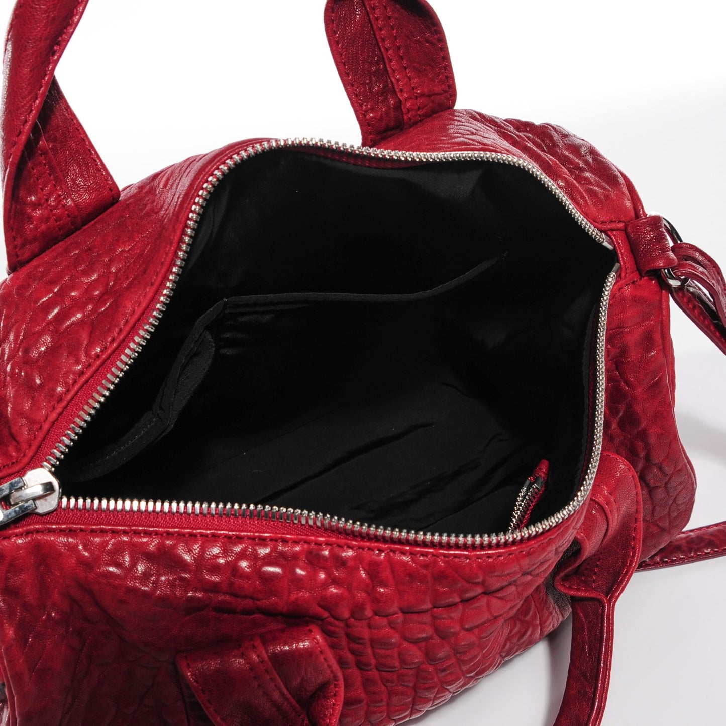 Pebbled Lambskin Rocco Spice Silver Hardware