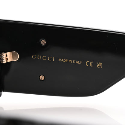 Gucci Acetate Rectangular Sunglasses GG0811S Black 5 of 9