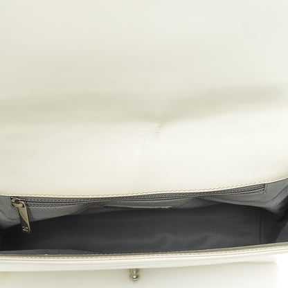 Chanel Glazed Calfskin Large Boy Flap White 5 of 7