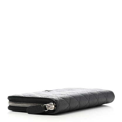Chanel Caviar Quilted Large Gusset Zip Around Wallet Black 4 of 8