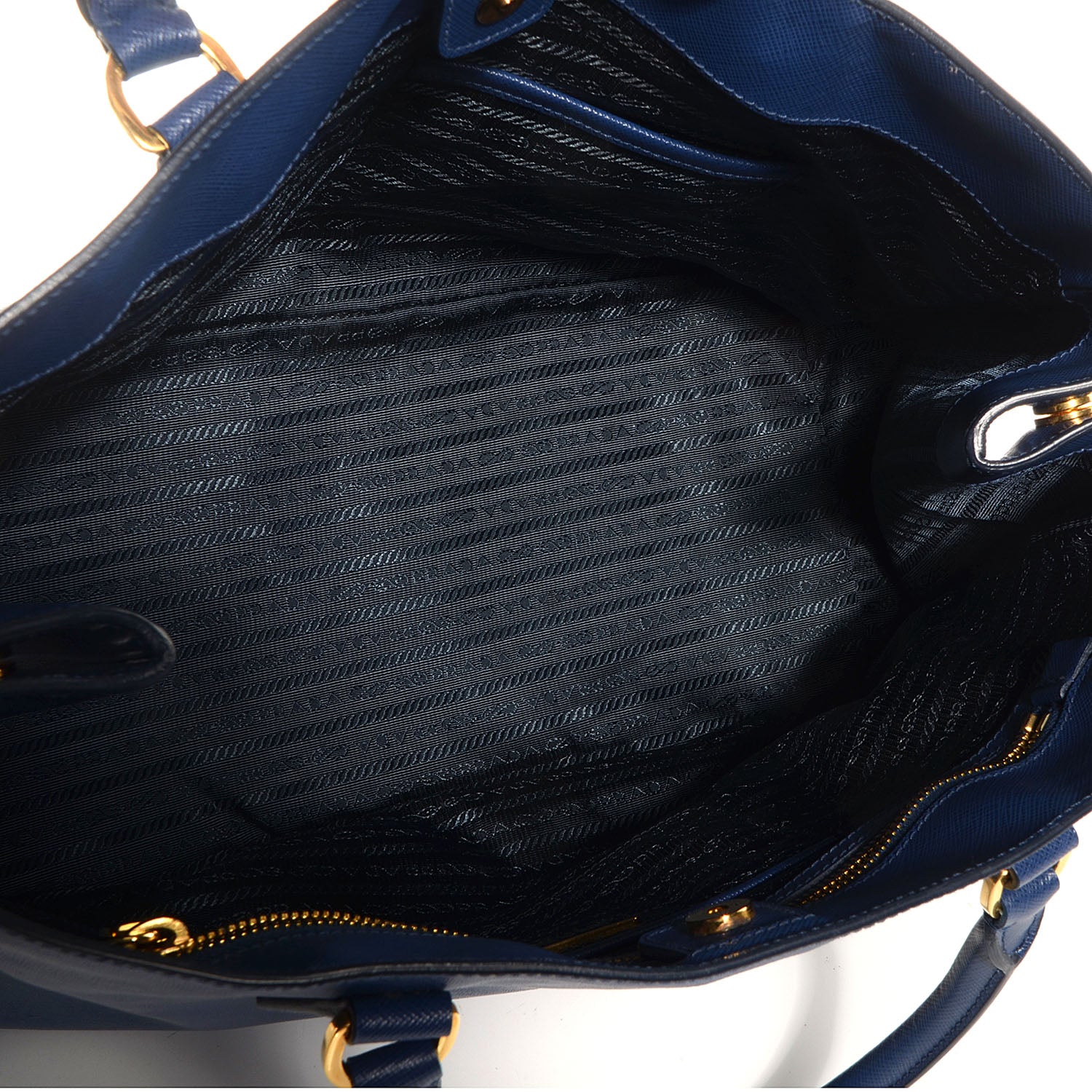 Prada Saffiano Lux Large Tote Bluette 5 of 10