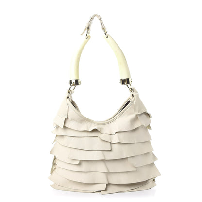 Saint Laurent Chevre Saint Tropez Horn Bag Off White 1 of 10