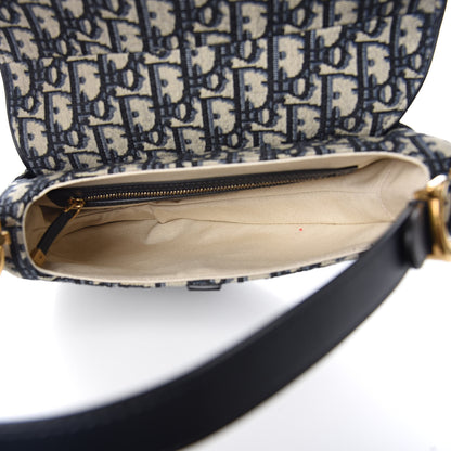 Christian Dior Oblique Saddle Bag Blue 5 of 10