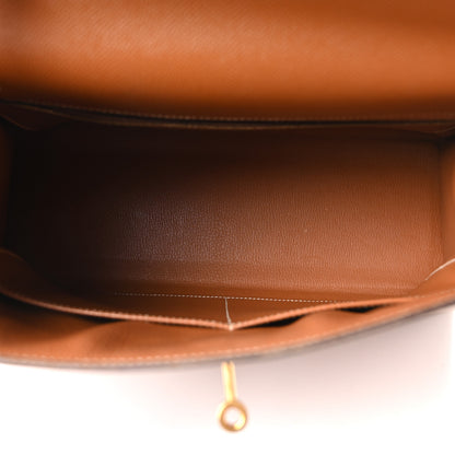 Hermes Epsom Kelly Sellier 35 Gold 5 of 10