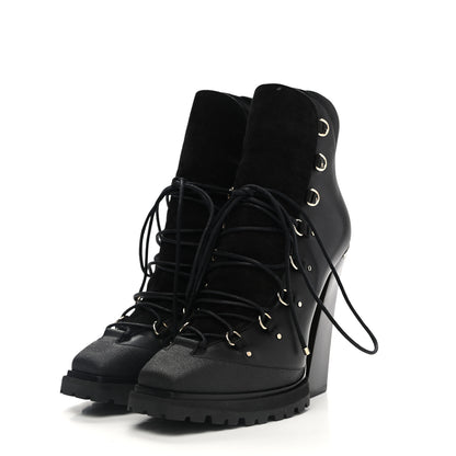 Jimmy Choo Calfskin Suede Madyn 130 Ankle Booties 39.5 Black 3 of 9