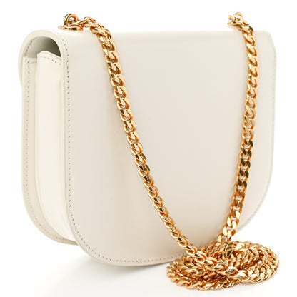 Celine Shiny Calfskin Triomphe Chain Besace Clea White 3 of 9