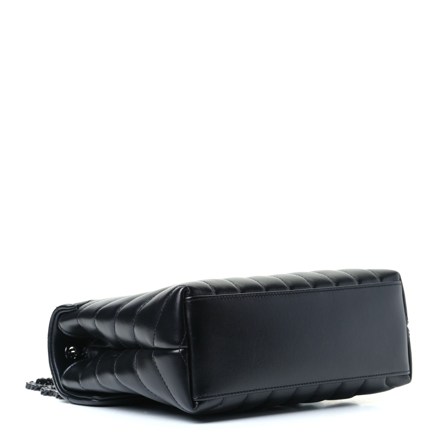 Saint Laurent Calfskin Y Quilted Monogram Small Loulou Chain Satchel Black 3 of 4