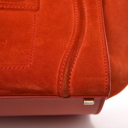 Celine Nubuck Medium Phantom Luggage Bright Orange 8 of 12