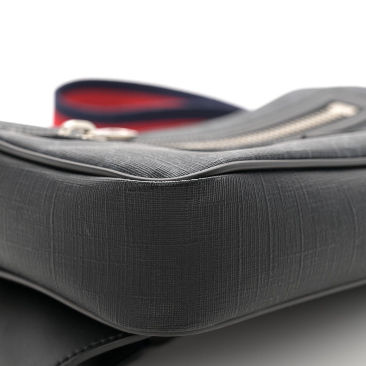 Soft GG Supreme Monogram Web Belt Bag Black Grey