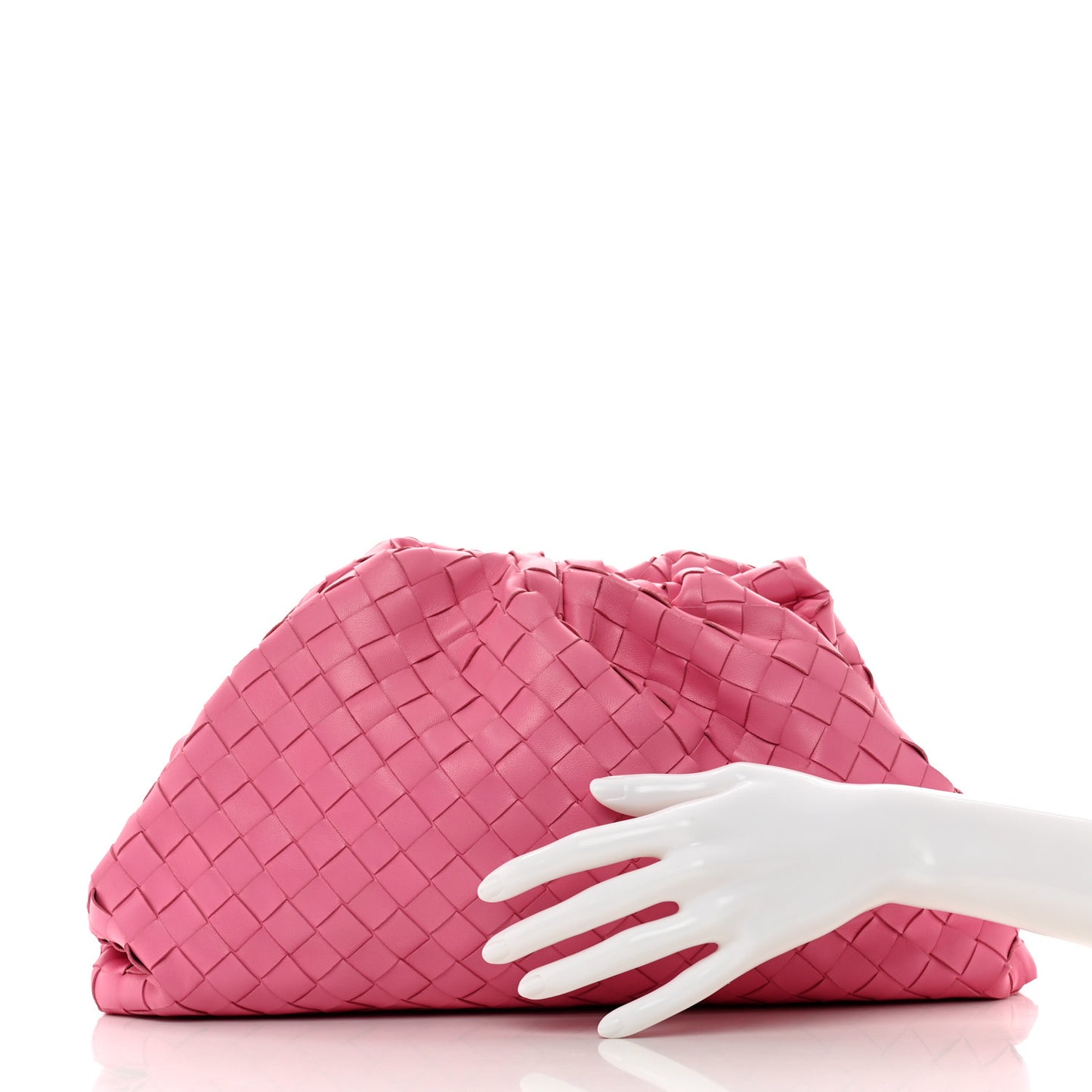 Nappa Maxi Intrecciato The Pouch Oversized Clutch Pink