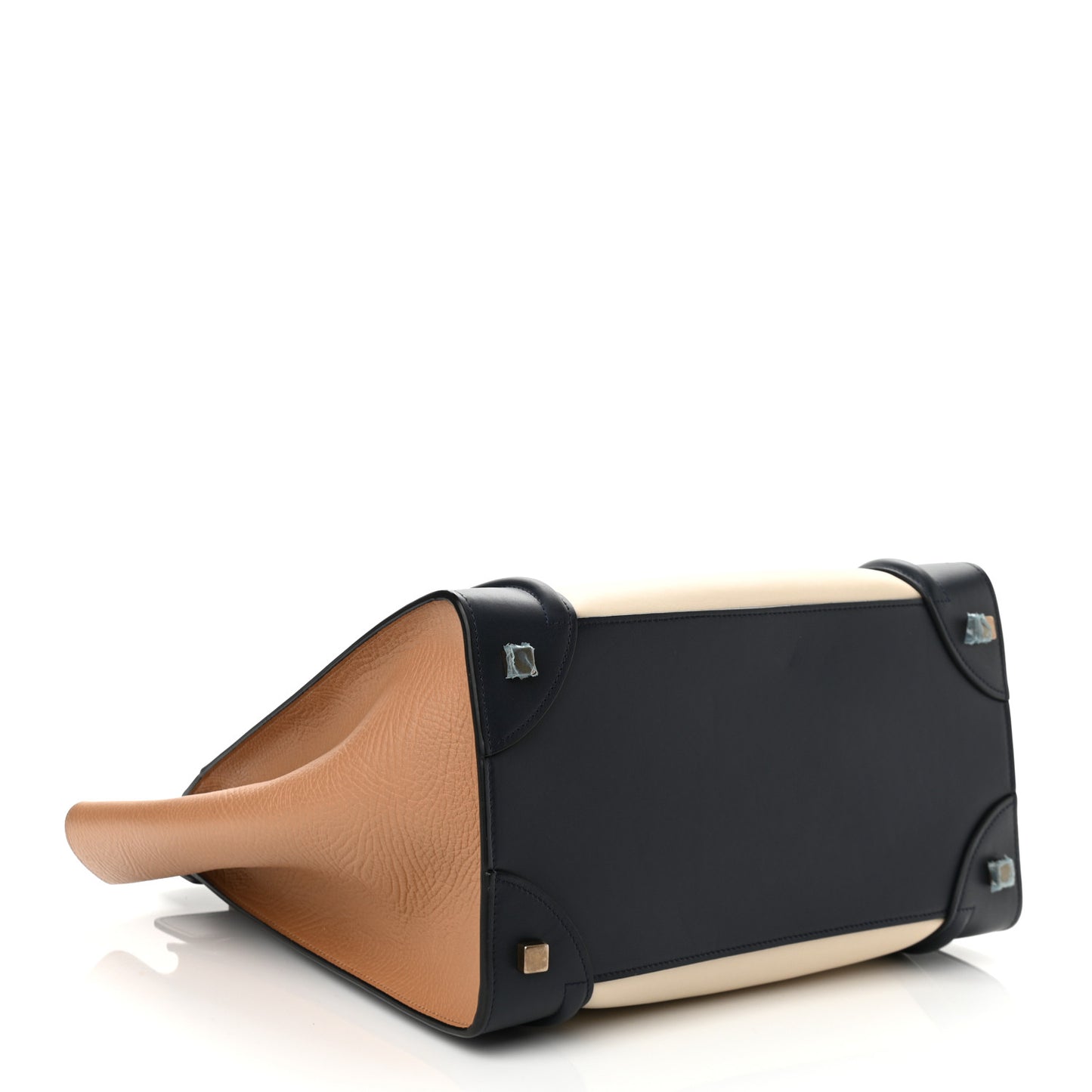 Elephant Calfskin Mini Tri-Color Luggage Brown