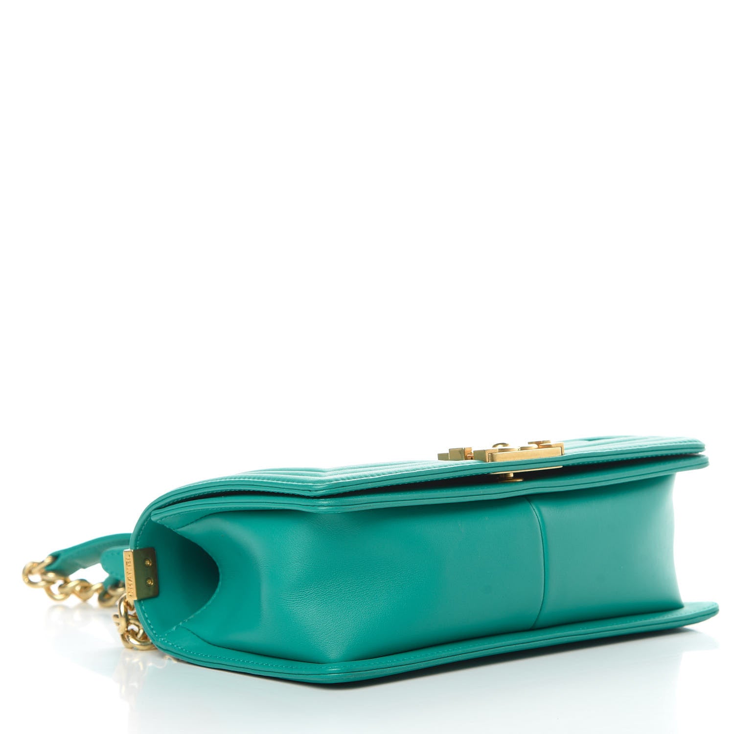 Chanel Calfskin Quilted Medium Boy Flap Turquoise 4 of 12
