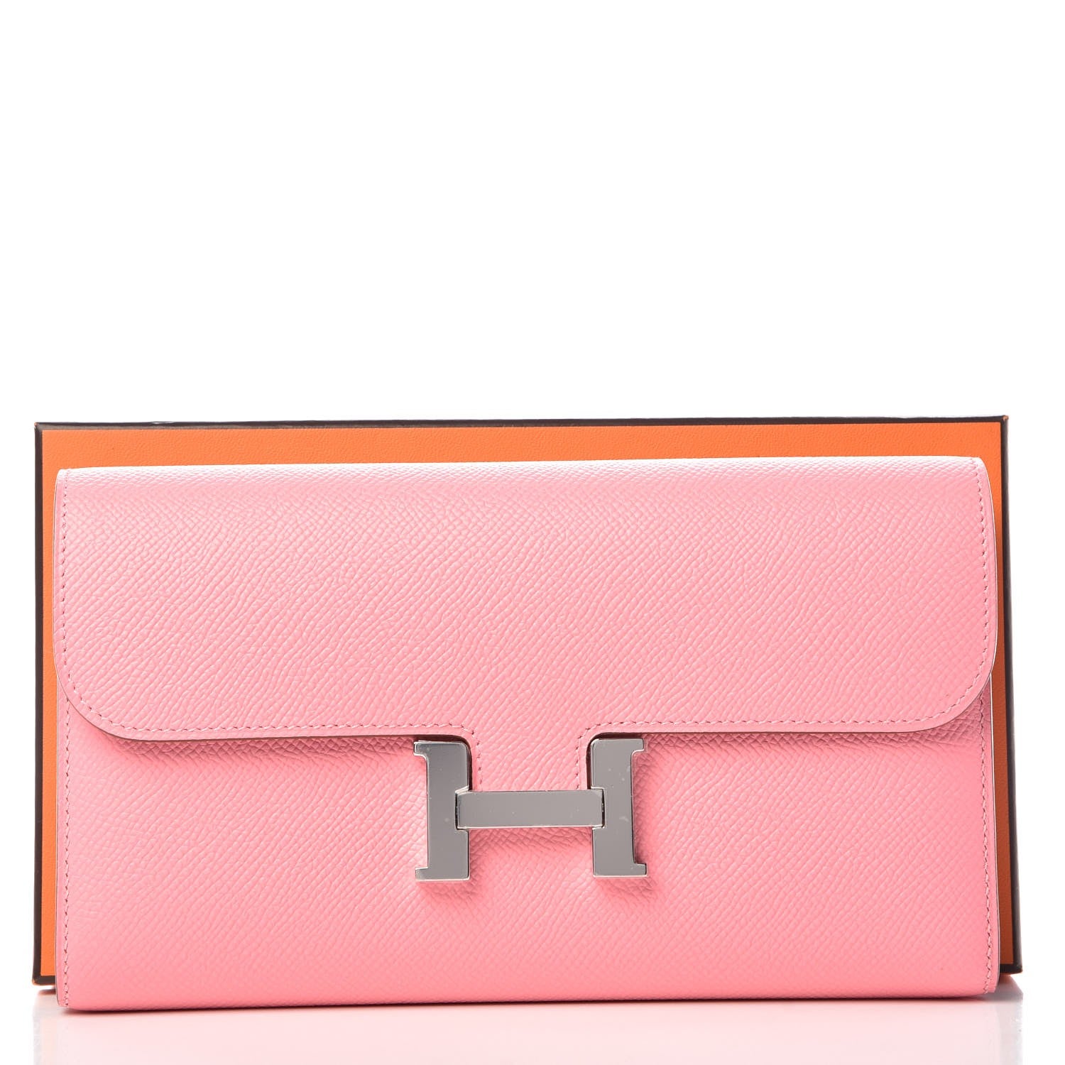 Hermes Epsom Constance Long Wallet Rose Confetti 8 of 8