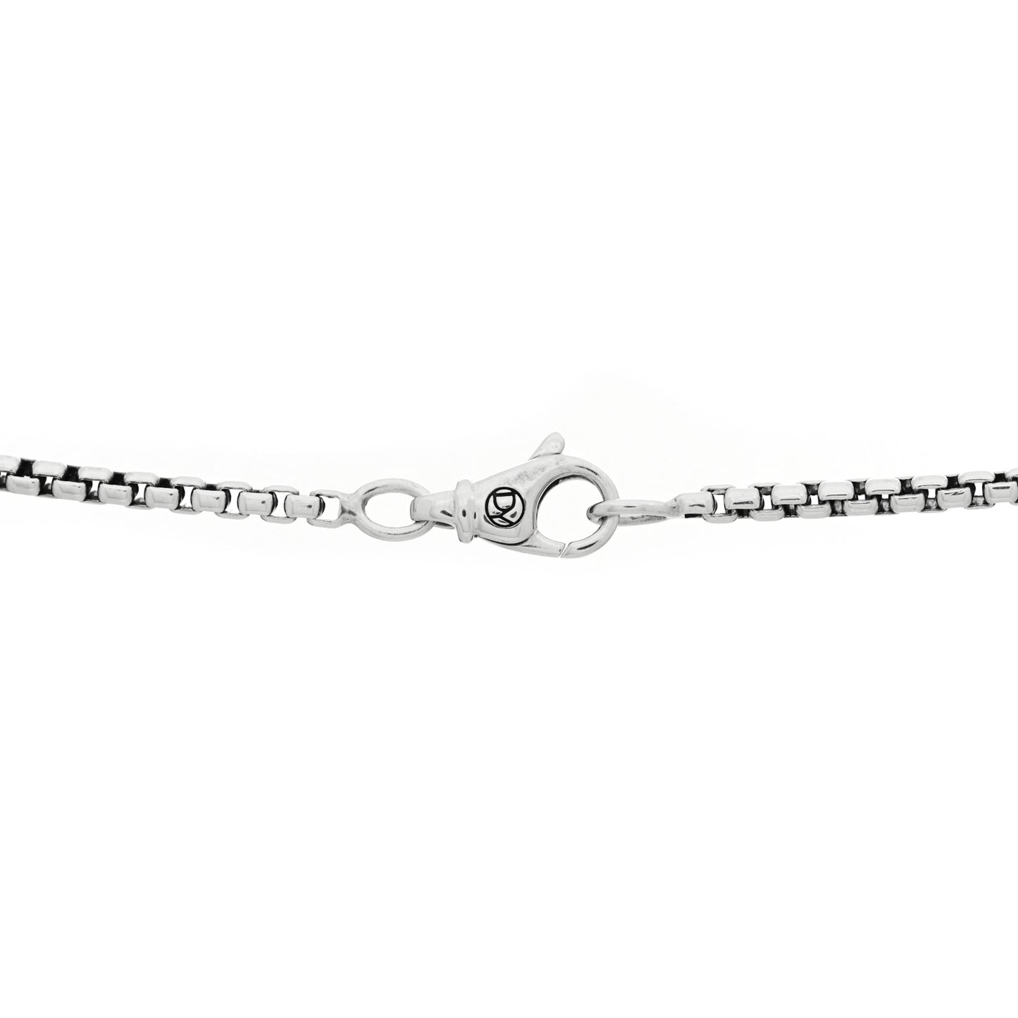 Sterling Silver Black Diamond 29mm Streamline Pave Tag Pendant Necklace