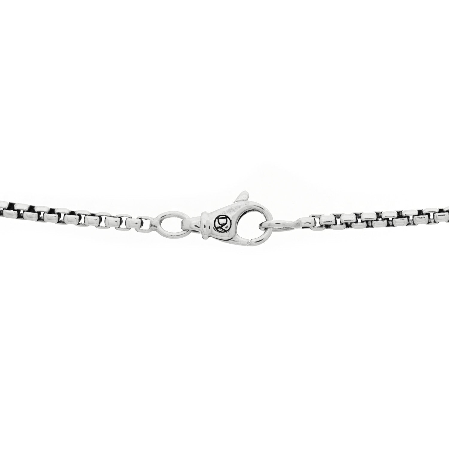 David Yurman Sterling Silver Black Diamond 29mm Streamline Pave Tag Pendant Necklace 4 of 5