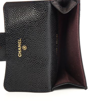 Chanel Caviar Quilted Flap Card Holder Wallet Black 5 of 9