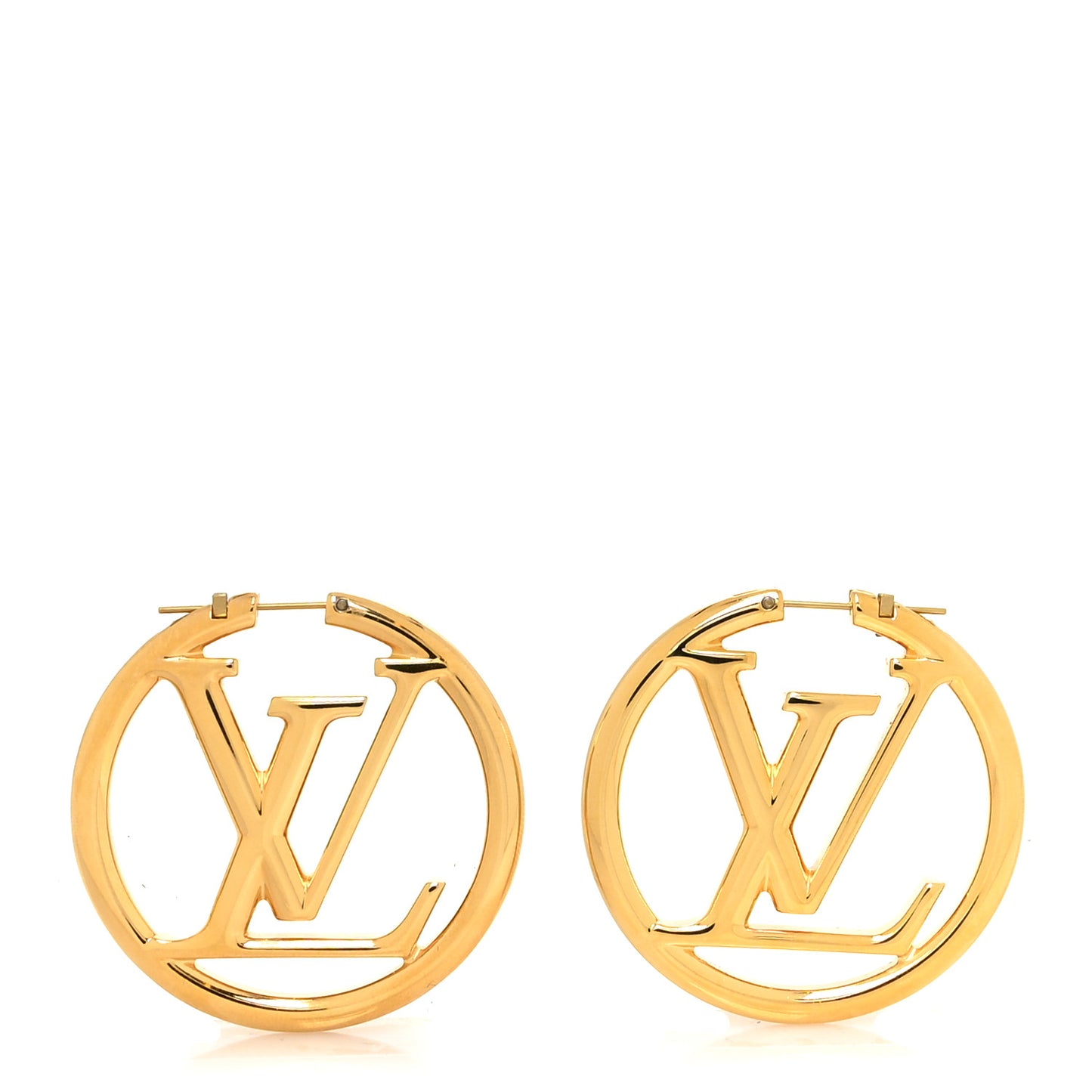 Metal Louise Hoop Earrings Gold