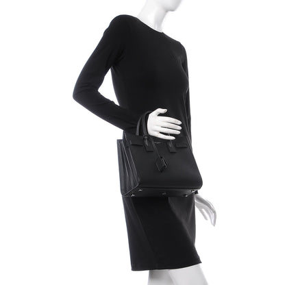 Saint Laurent Grained Calfskin Baby Sac De Jour Black 3 of 8