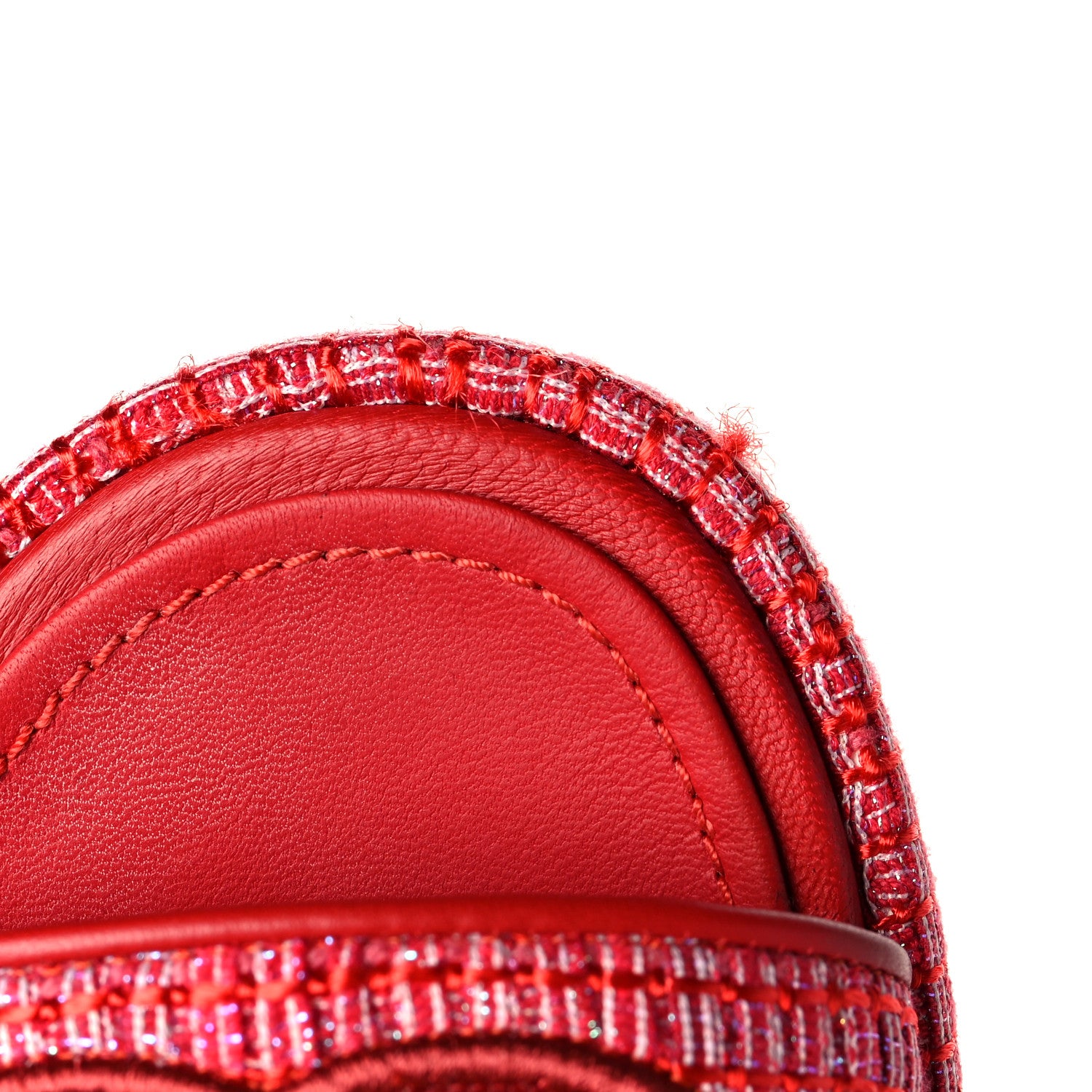 Chanel Tweed Lambskin CC Mules 40.5 Red White 10 of 11