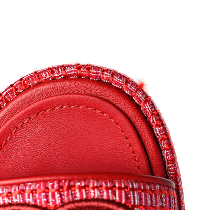 Chanel Tweed Lambskin CC Mules 40.5 Red White 10 of 11