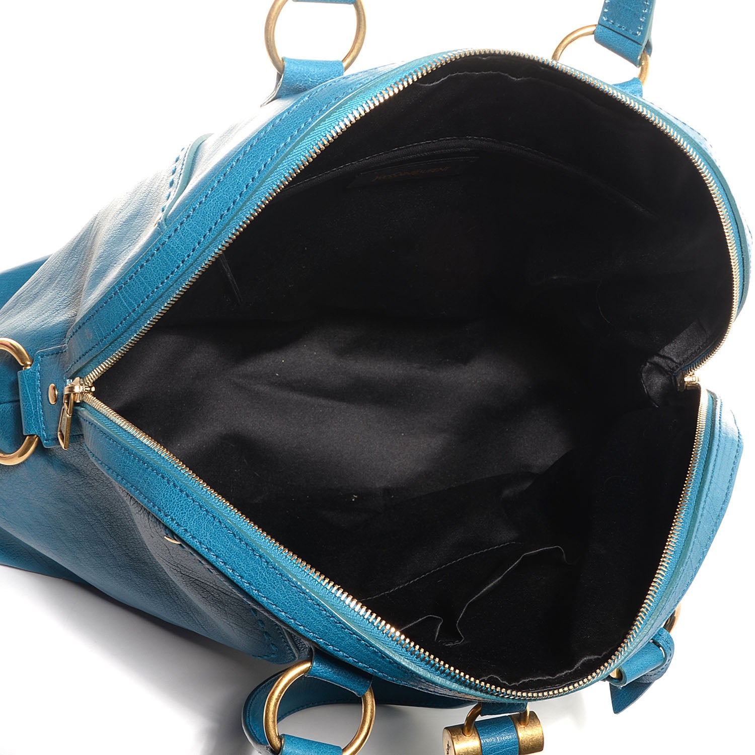 Saint Laurent Leather Oversized Muse Turquoise 6 of 9
