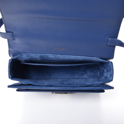 Saint Laurent Calfskin Medium Bellechasse Satchel Blue 5 of 9