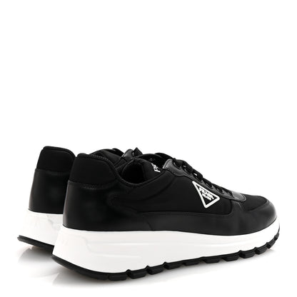 Prada Re-Nylon Piuma Metal Triangle Logo Quilted 45mm Sneakers 39.5 Black 5 of 10