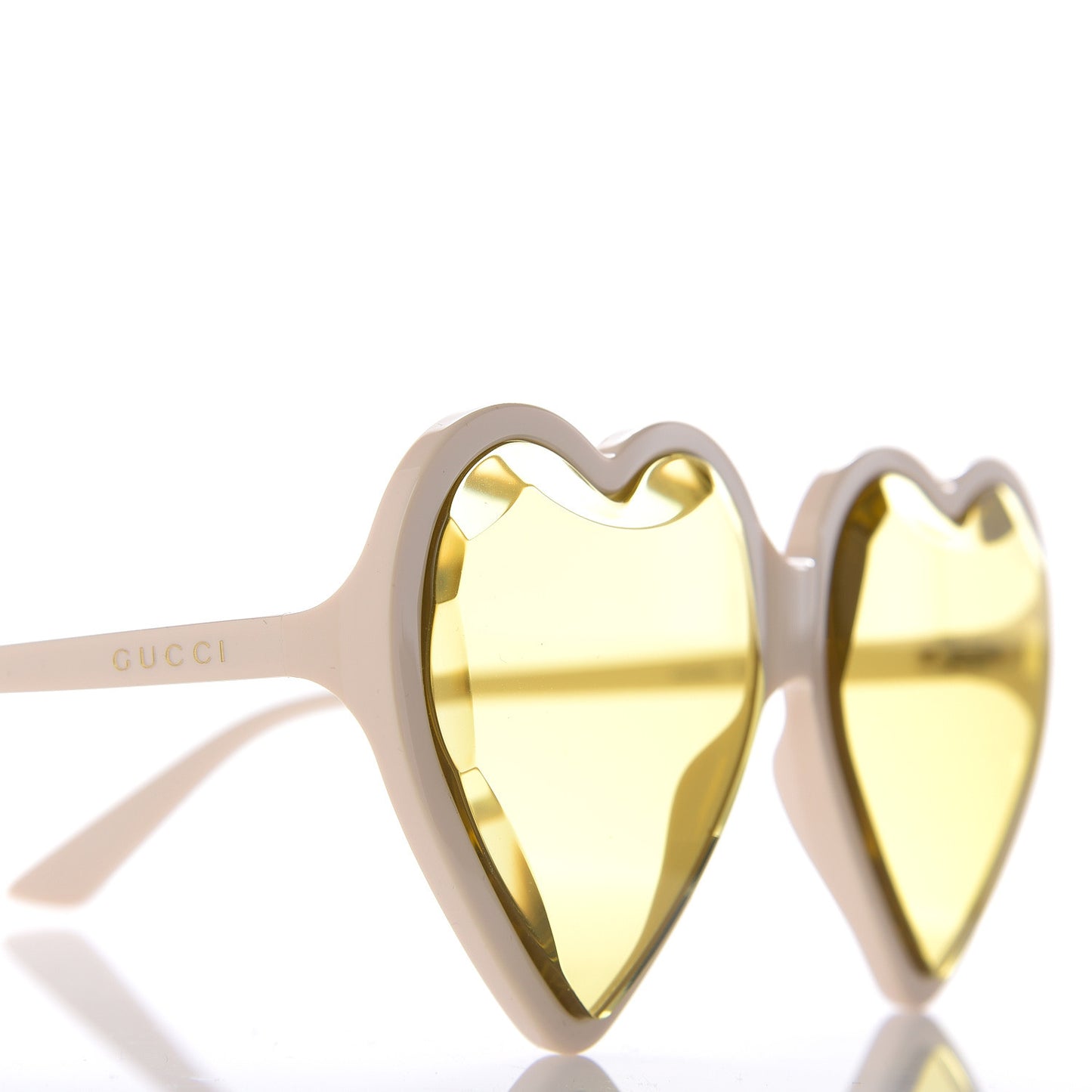 Hollywood Forever Heart Sunglasses GG0360S White Yellow