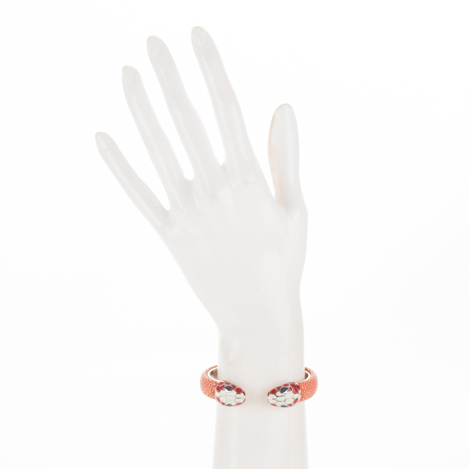 Bulgari Galuchat Serpenti Forever Bracelet S Coral 2 of 6