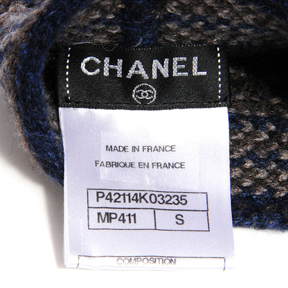 Chanel Wool Linen Crystal CC Fingerless Gloves 4 of 5