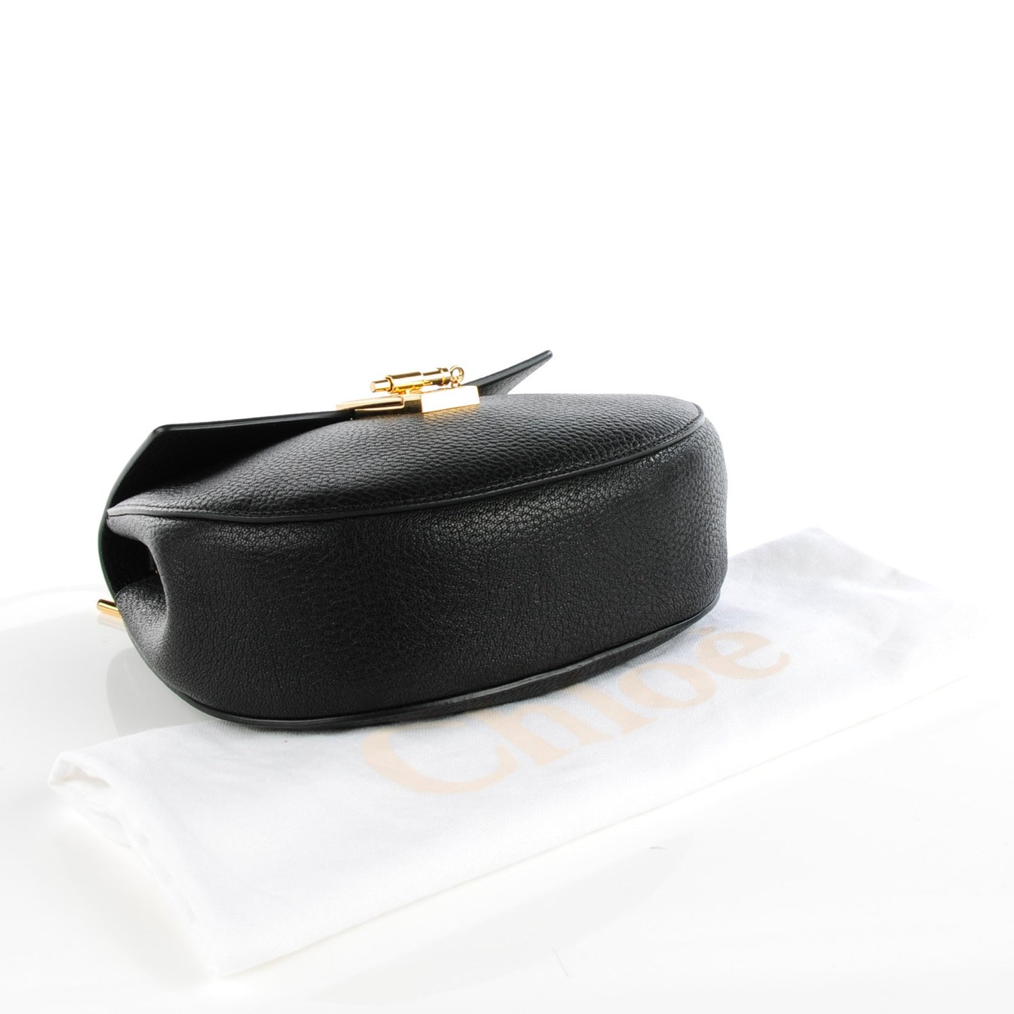 Grained Lambskin Drew Shoulder Bag Black