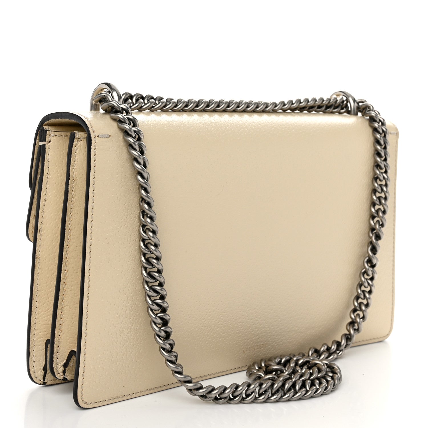 Gucci Textured Calfskin Crystal Small Dionysus Shoulder Bag Mystic White 3 of 11
