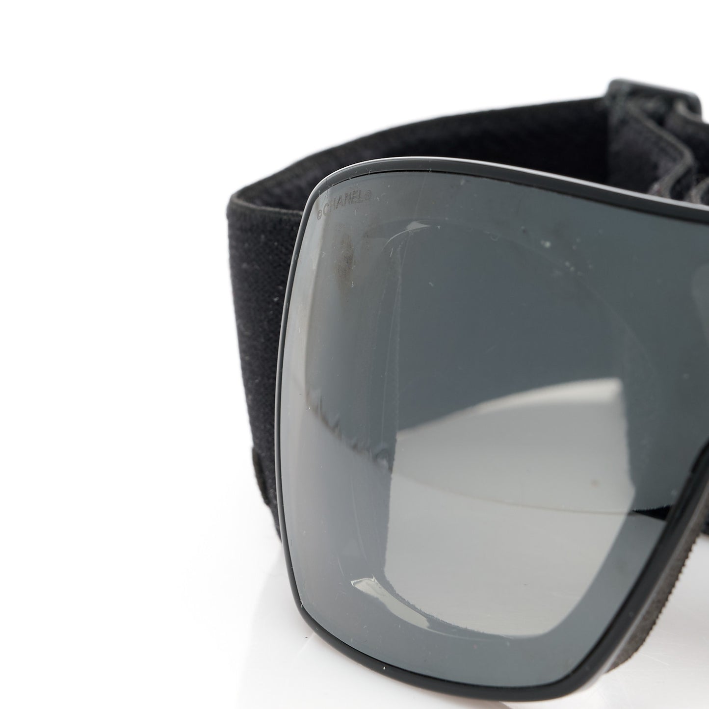 Acetate Technical Shield Sunglasses Black