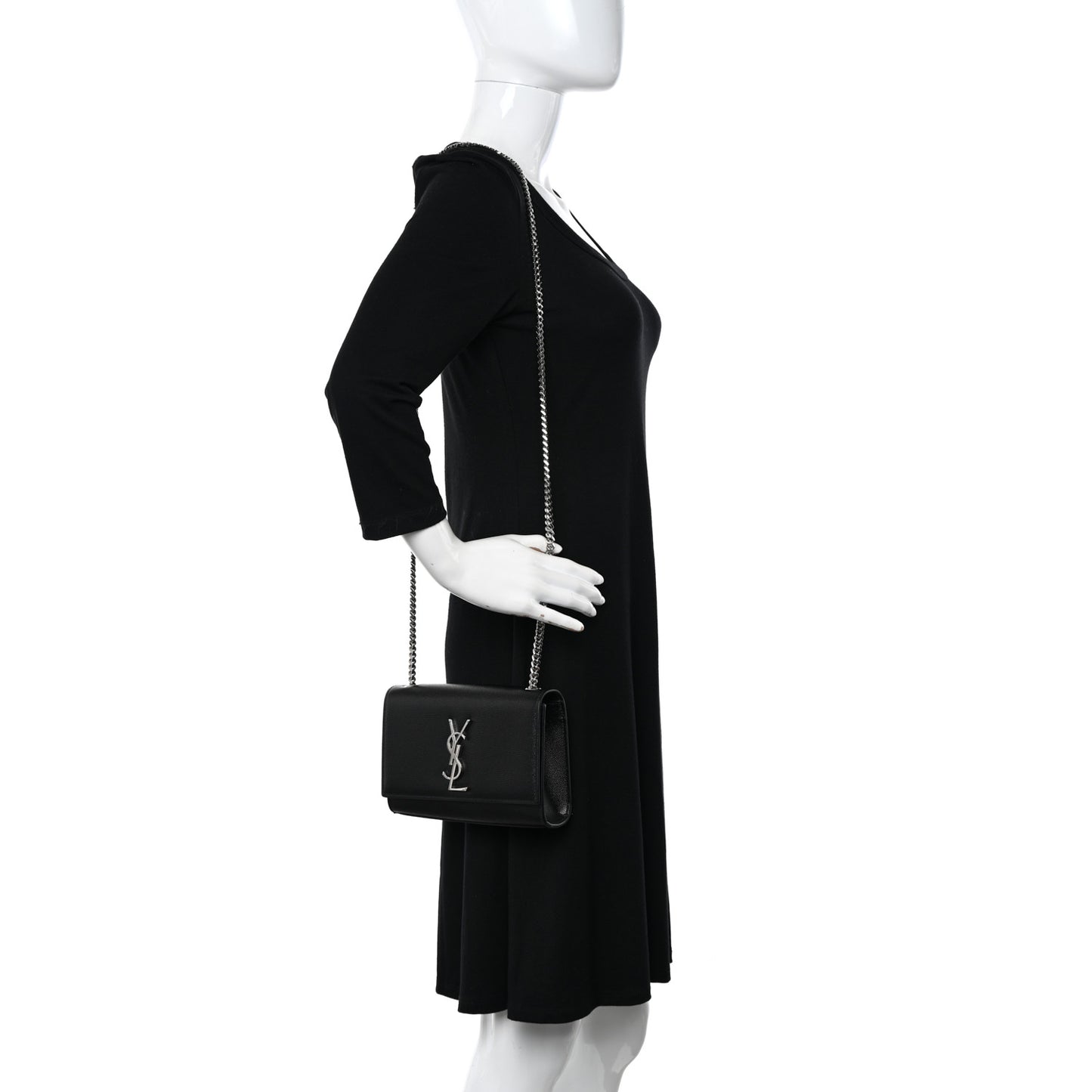 Grain De Poudre Small Monogram Kate Satchel Black