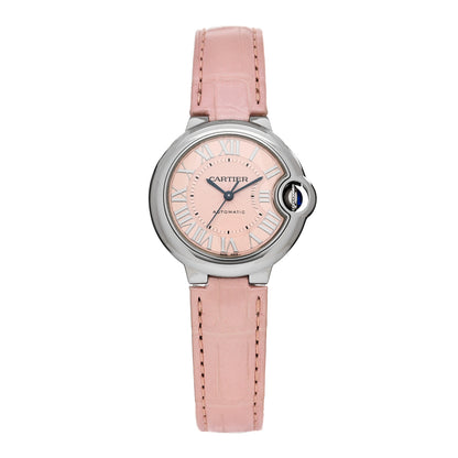 Cartier Stainless Steel Alligator 33mm Ballon Bleu De Cartier Automatic Watch Pink 1 of 5