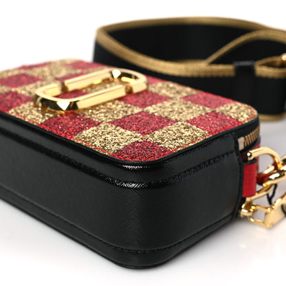 Marc Jacobs Saffiano Checkered Snapshot Camera Bag Gold Multicolor 9 of 9